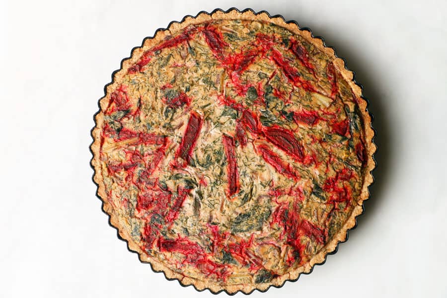 Beetroot Chard Vegan Quiche (gluten-free)