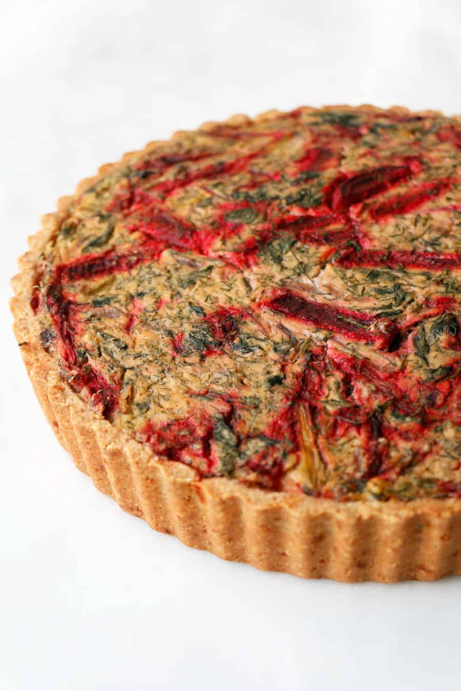 Beetroot Chard Vegan Quiche (gluten-free)