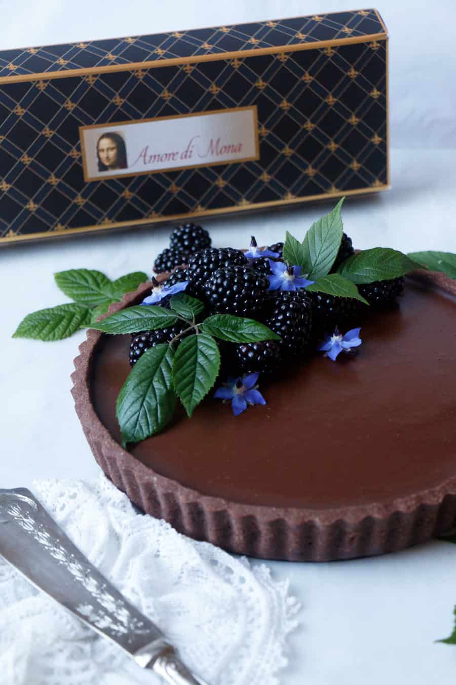 Blackberry Chocolate Cardamom Tart (vegan & gluten-free)