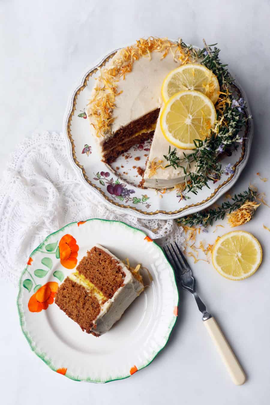 Rosemary Lemon Imbolc Cake (vegan & gluten-free)