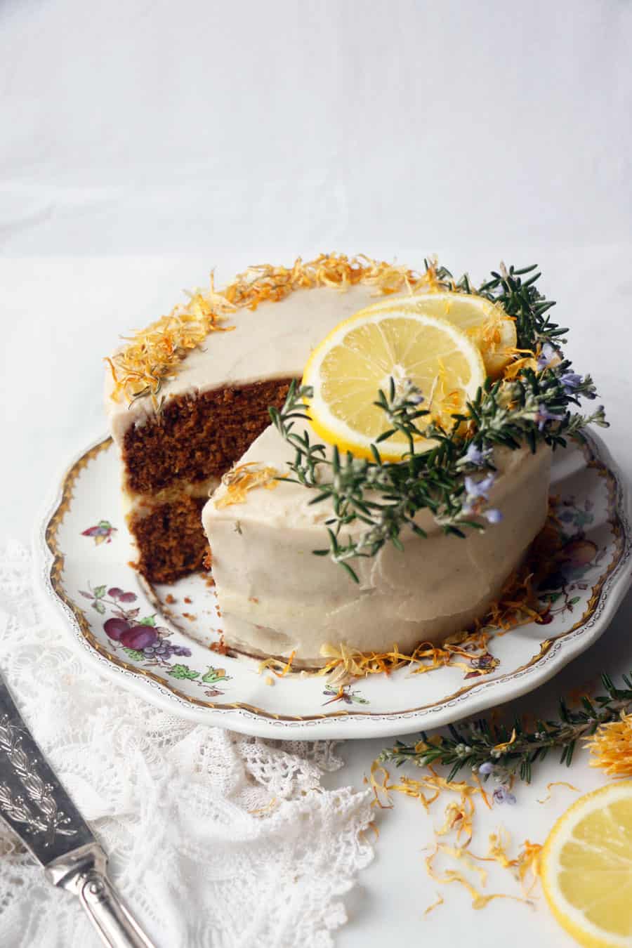 Rosemary Lemon Imbolc Cake (vegan & gluten-free)