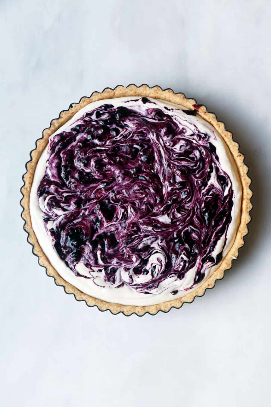 Baked Blueberry Cheesecake (vegan & gluten-free)