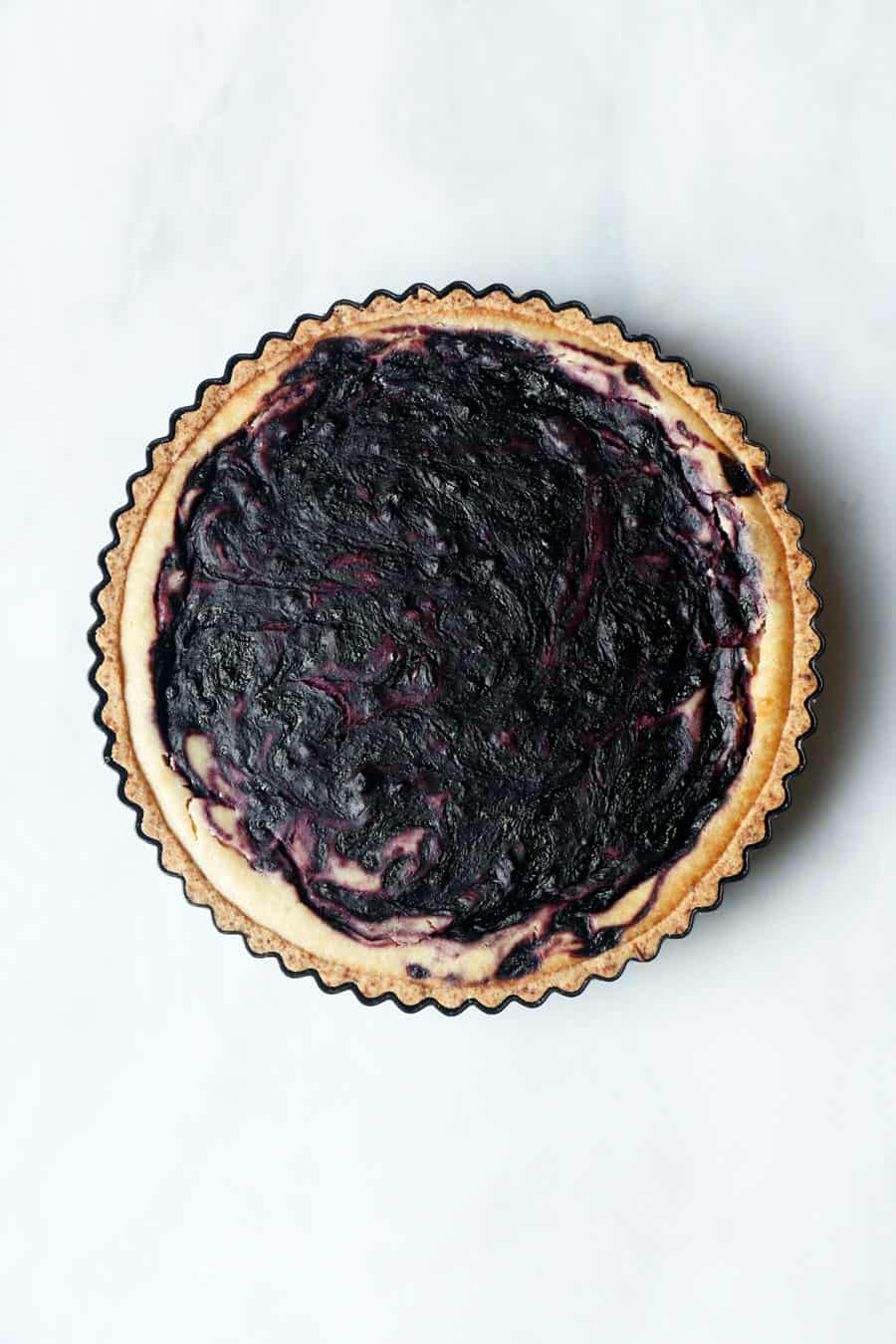 Baked Blueberry Cheesecake (vegan & gluten-free)