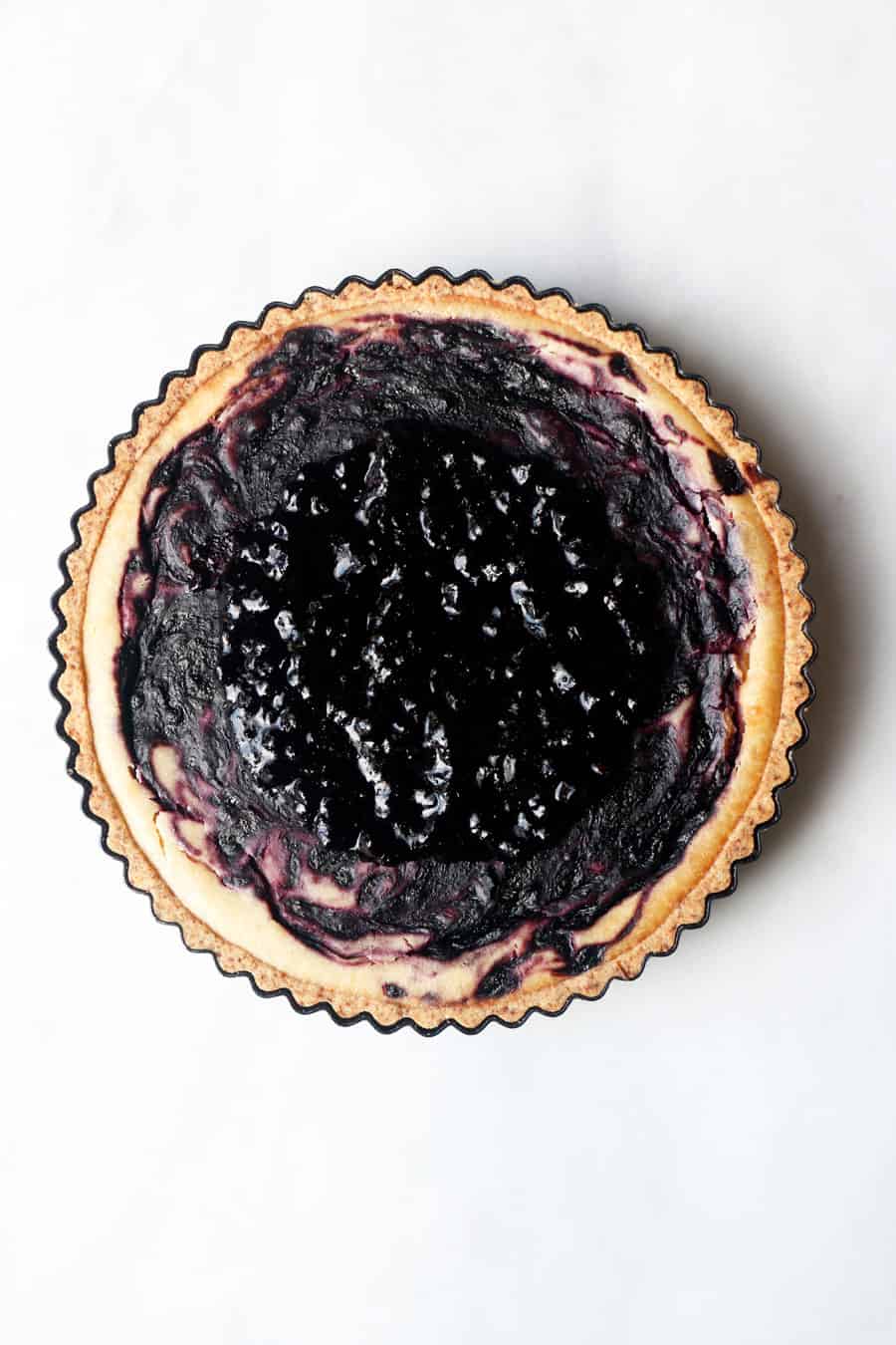 Baked Blueberry Cheesecake (vegan & gluten-free)