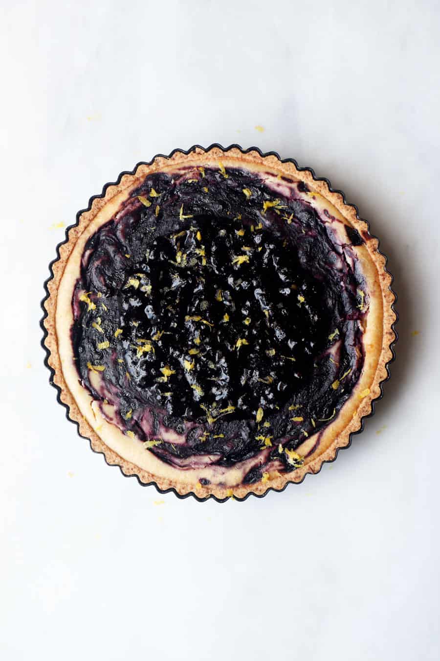 Baked Blueberry Cheesecake (vegan & gluten-free)