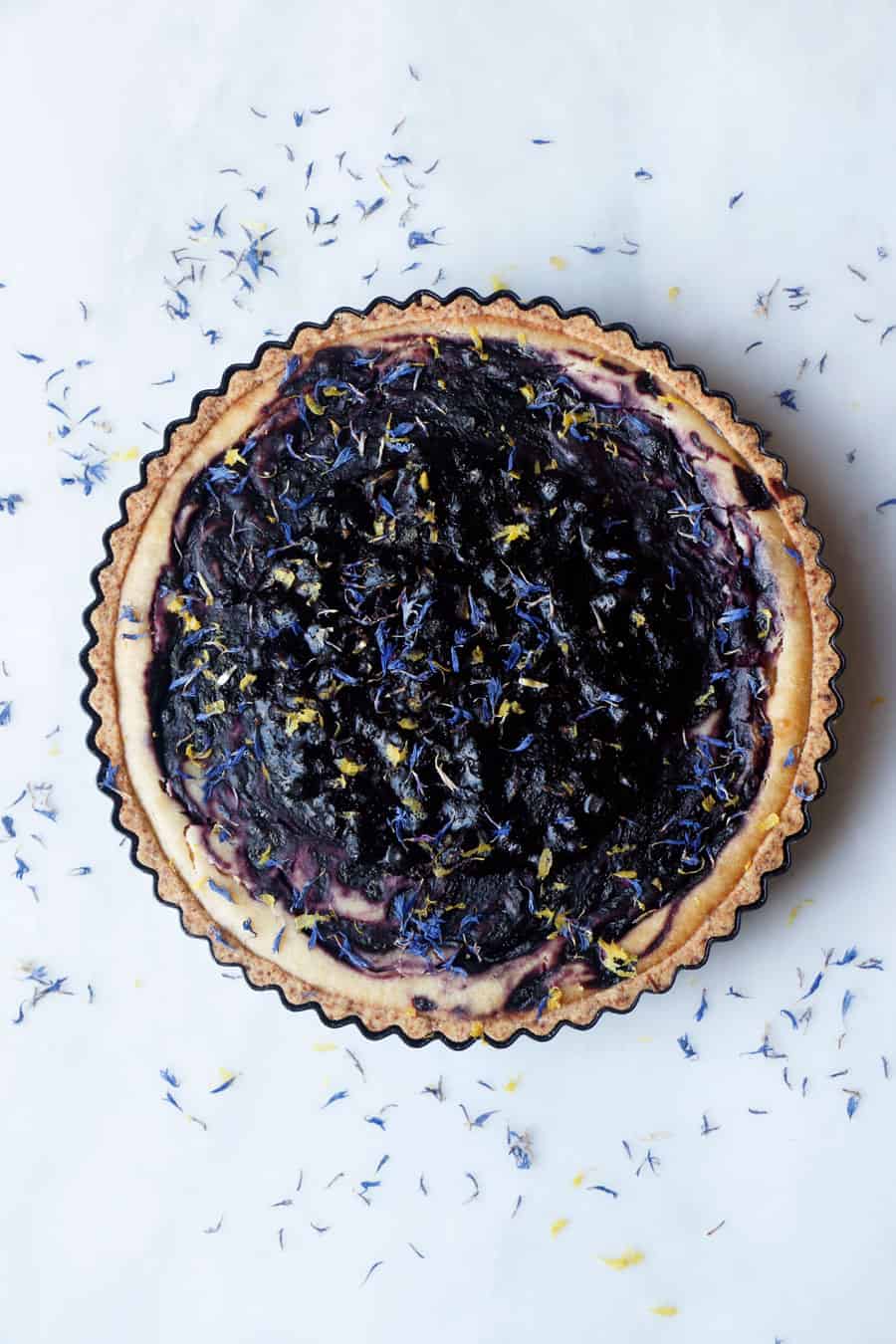 Baked Blueberry Cheesecake (vegan & gluten-free)