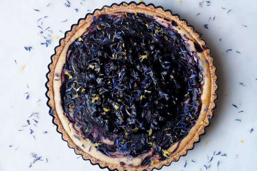 Baked Blueberry Cheesecake (vegan & gluten-free)