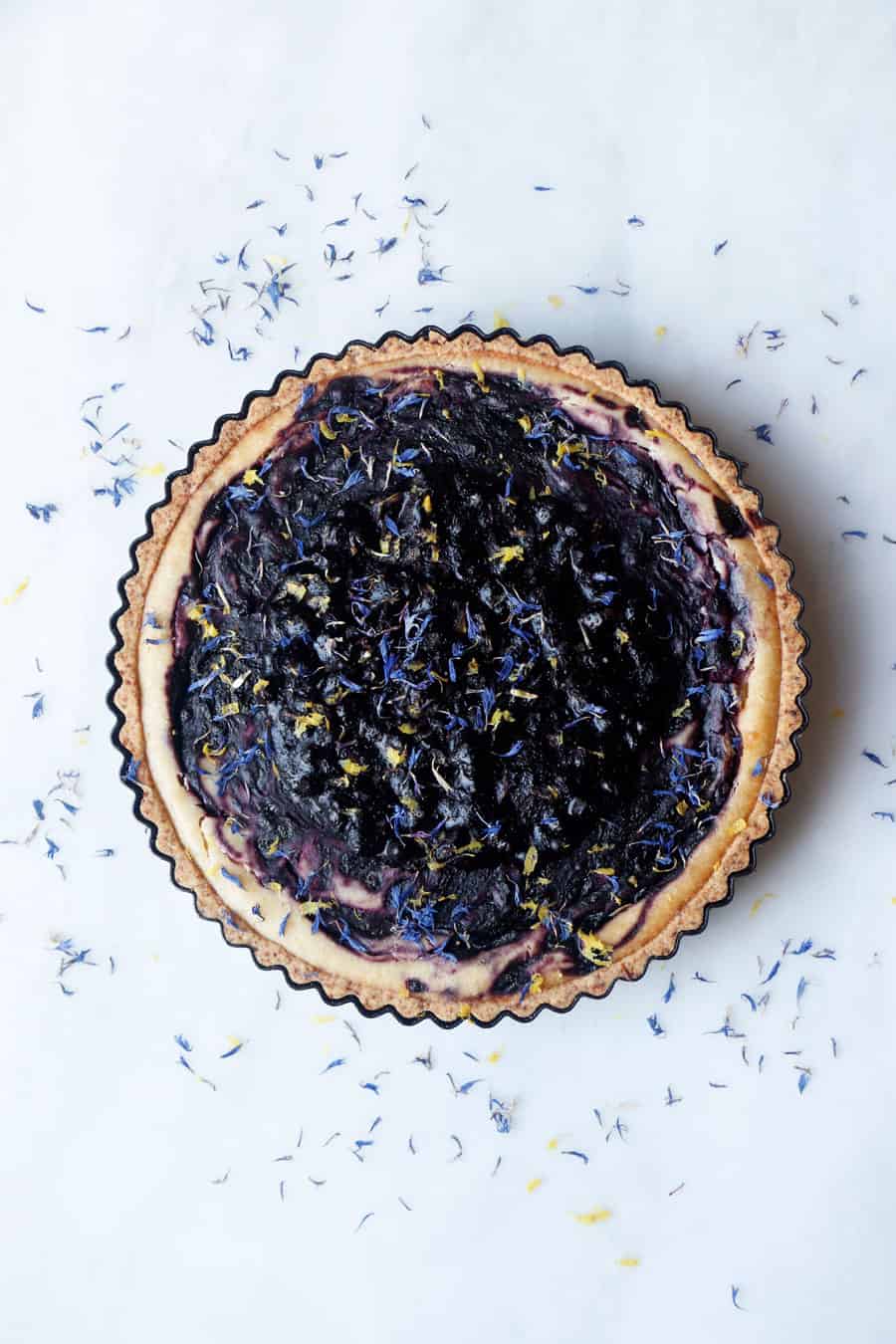 Baked Blueberry Cheesecake (vegan & gluten-free)