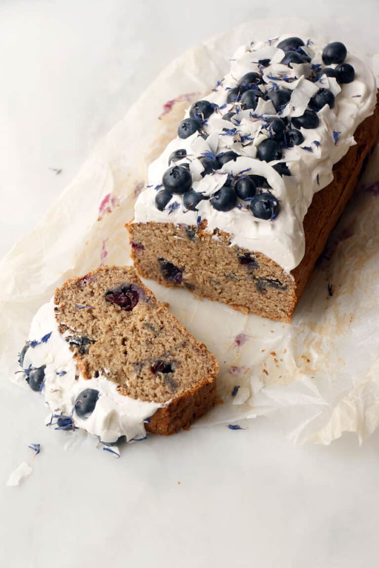 Blueberry Banana Bread (vegan & Gluten-free) - Nirvana Cakery