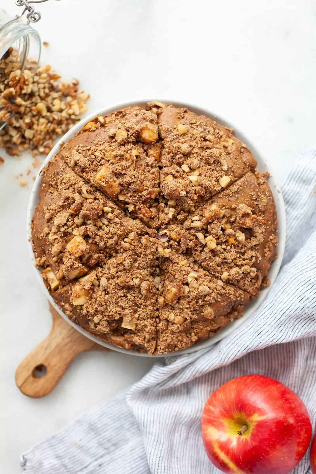 Vegan Apple Cake with Streusel Topping