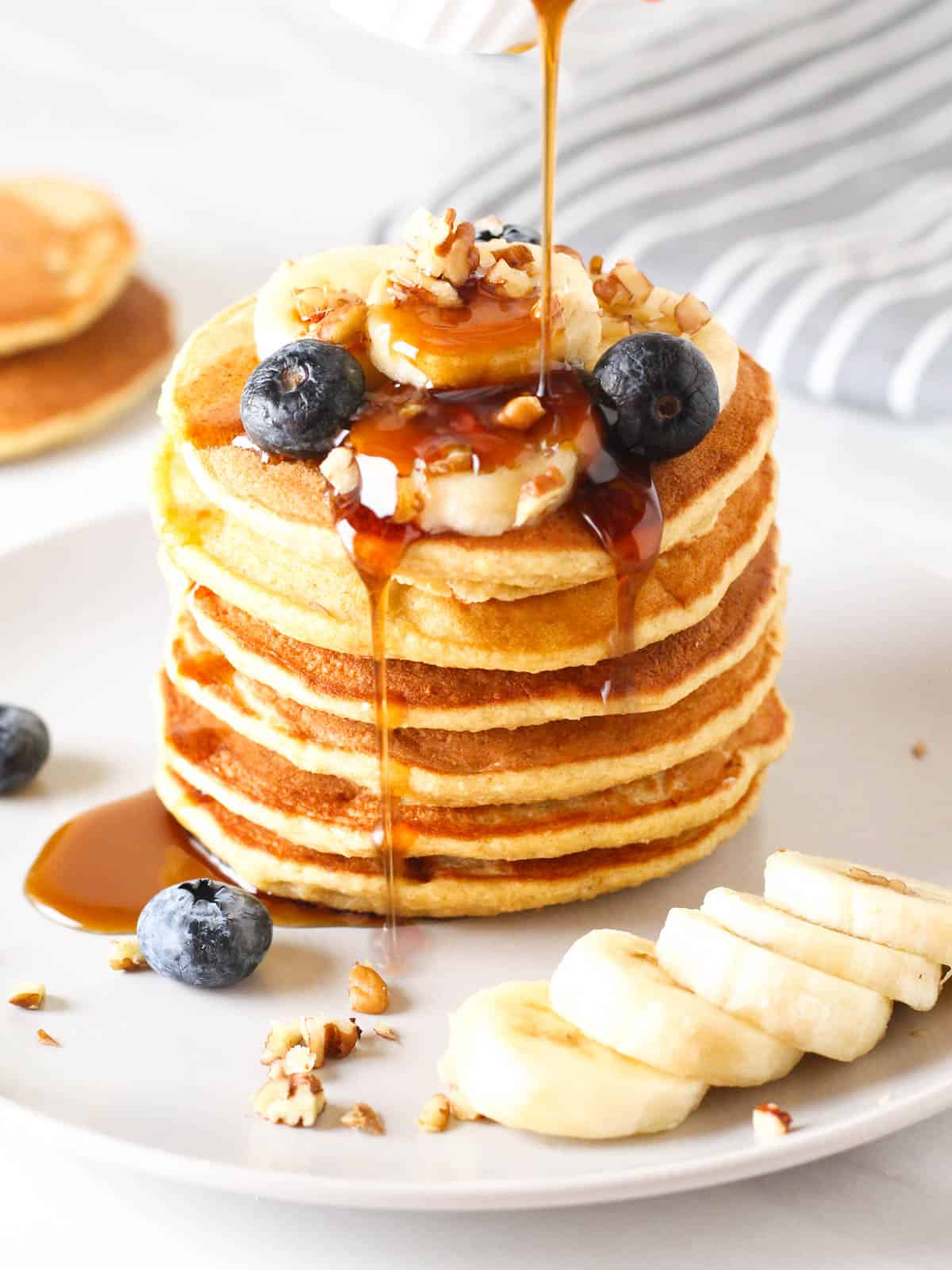 Vegan Banana Chickpea Flour Pancakes