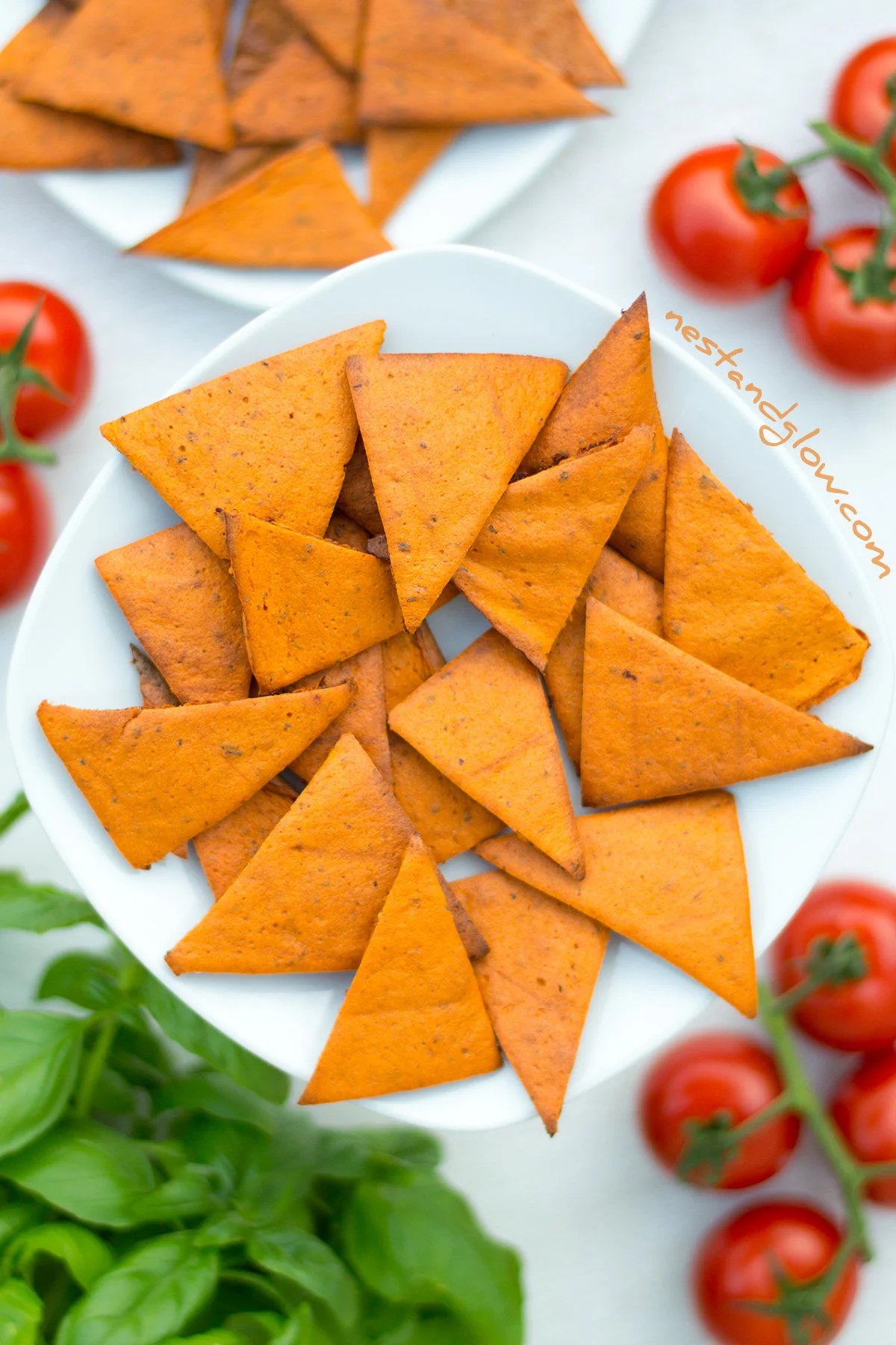 Tomato and Basil Lentil Chips