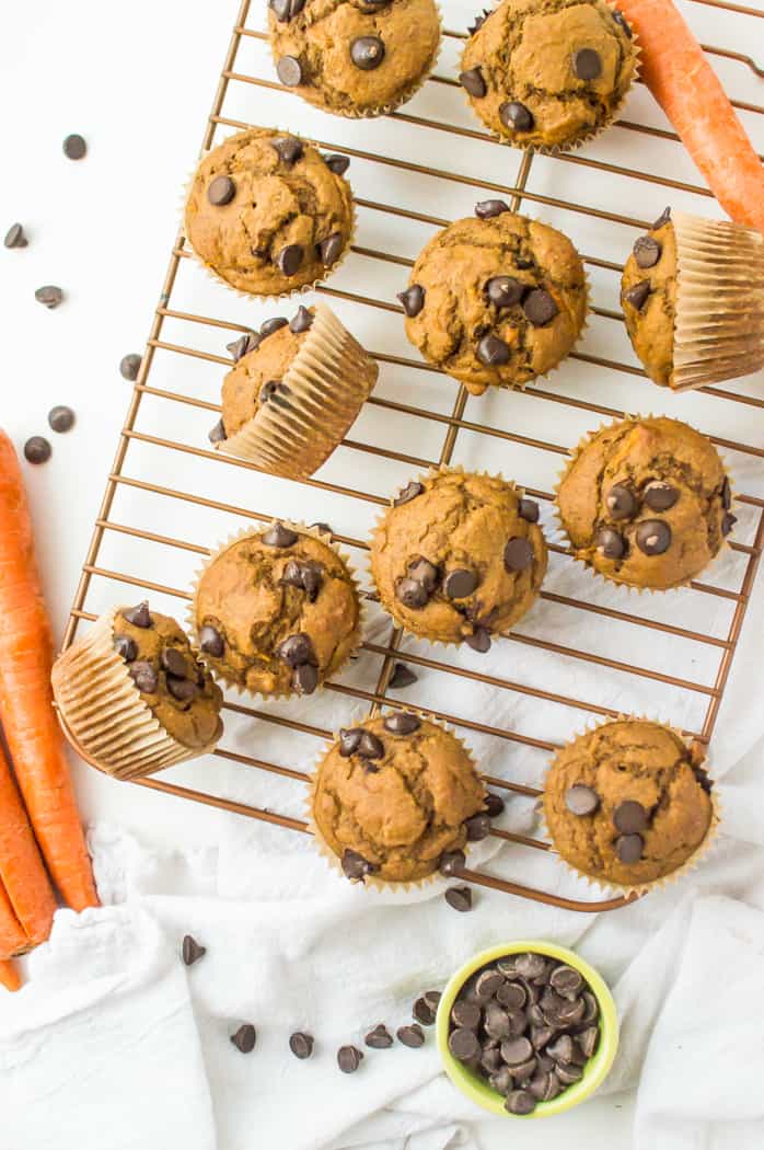 Vegan Carrot Muffins with Lentils