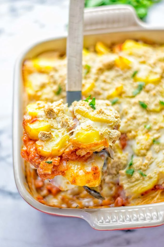 Eggplant Parmesan Potato Casserole