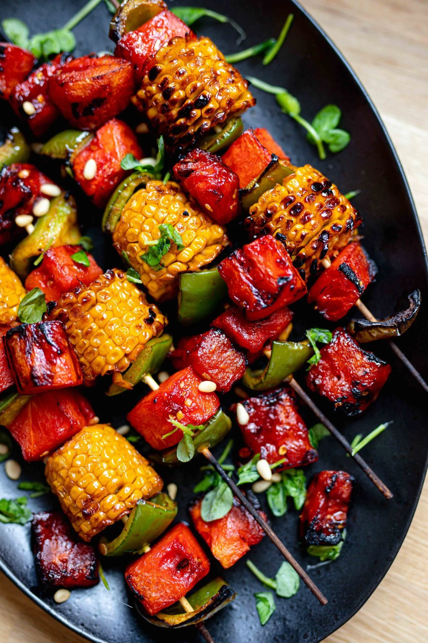 Grilled BBQ Watermelon Skewers