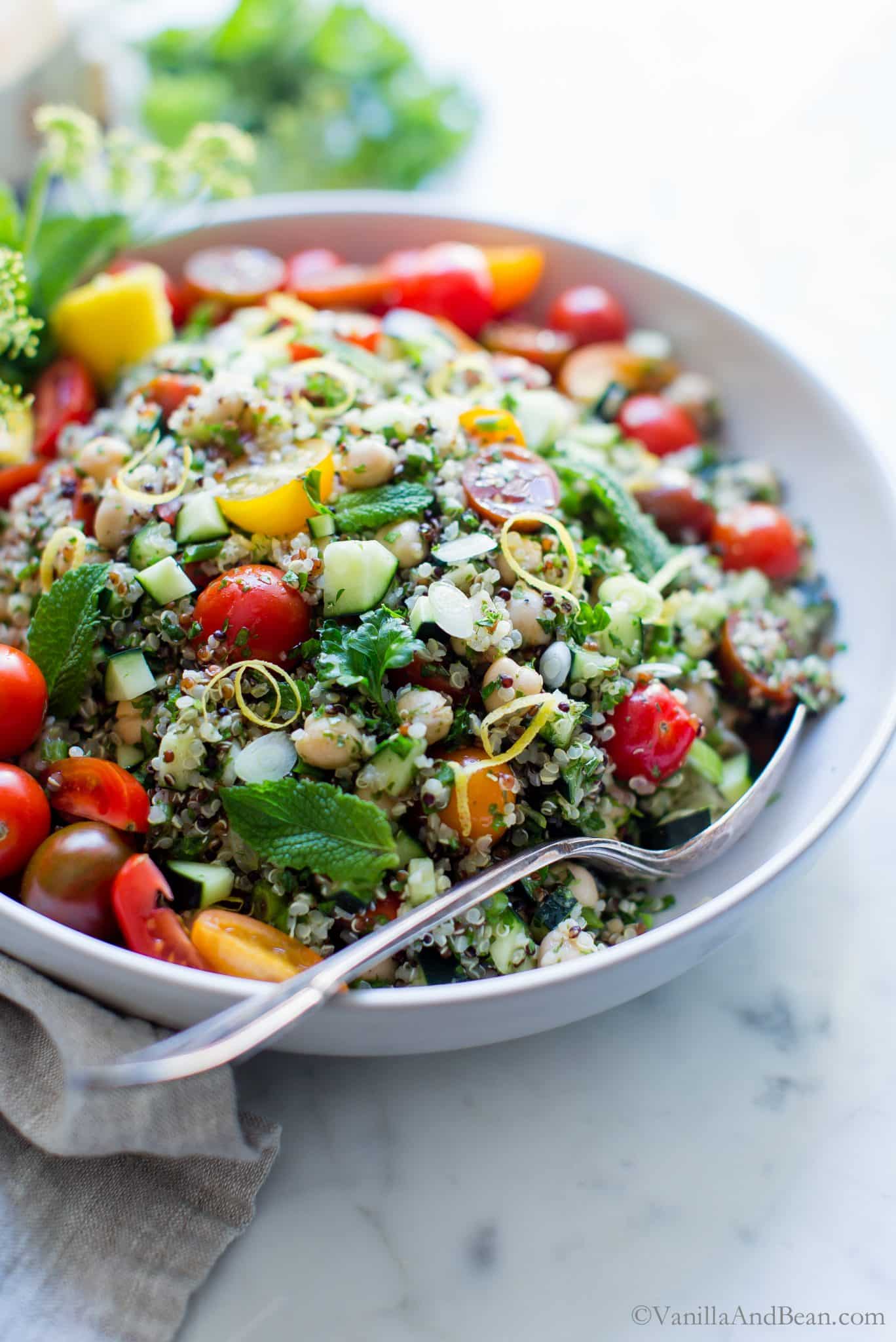 Quinoa Tabbouleh Salad with Chickpeas