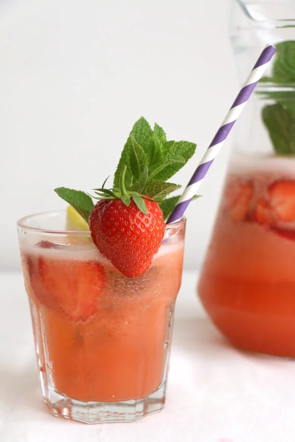 Homemade Strawberry Lemonade