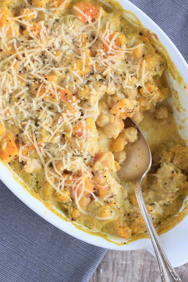 Vegan Casserole with Chickpeas and Butternut Squash