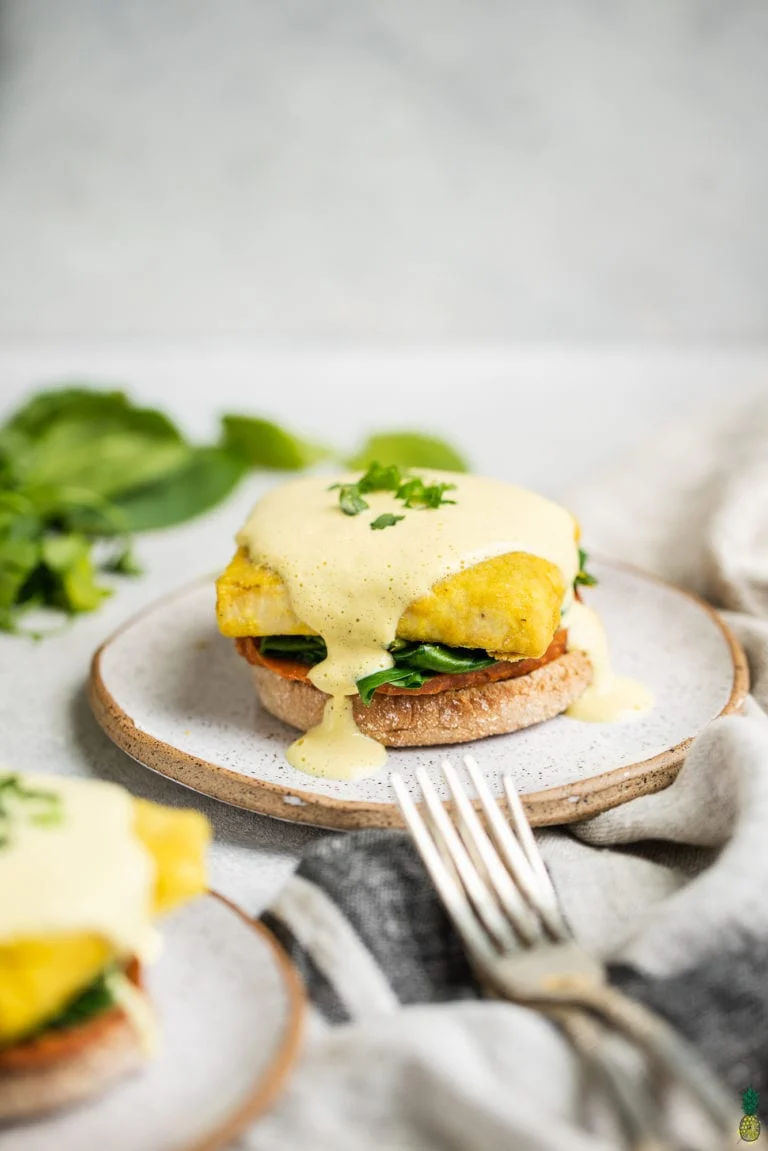 Vegan Eggs Benedict with Homemade Hollandaise