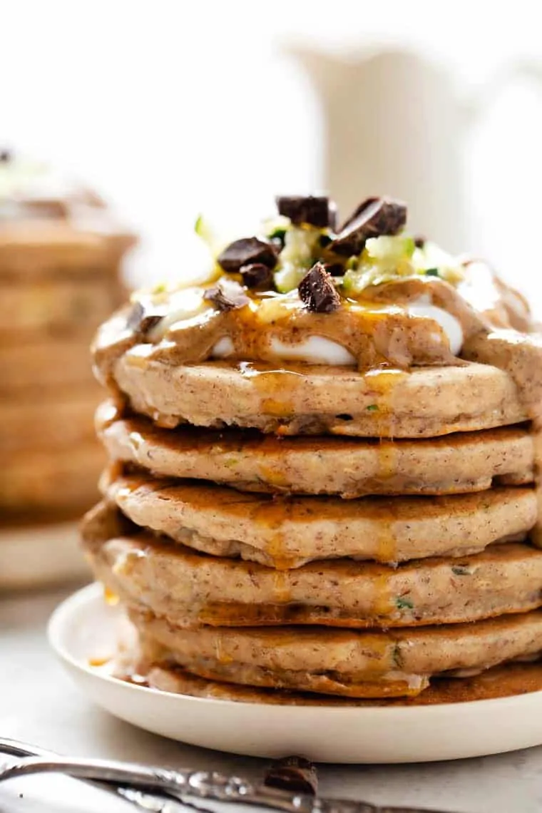 Healthy Zucchini Pancakes with Quinoa Flour