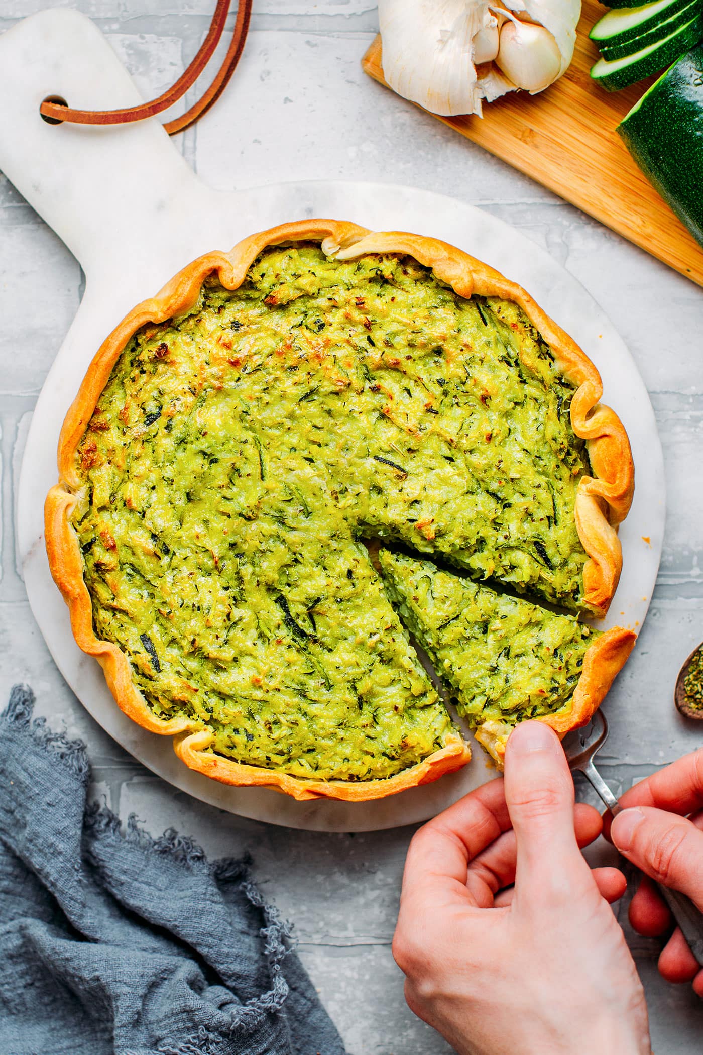 Vegan Savory Zucchini Tart